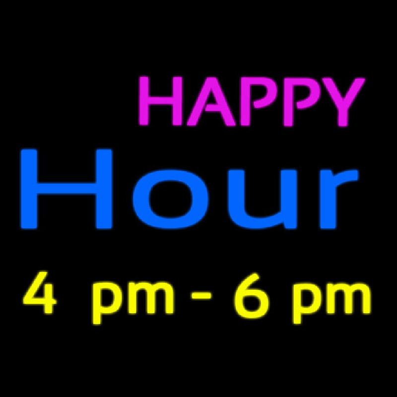 Happy Hour Neon Sign