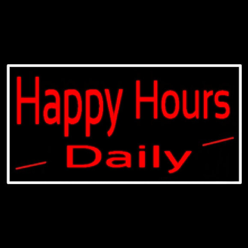 Happy Hours Daily Neon Sign