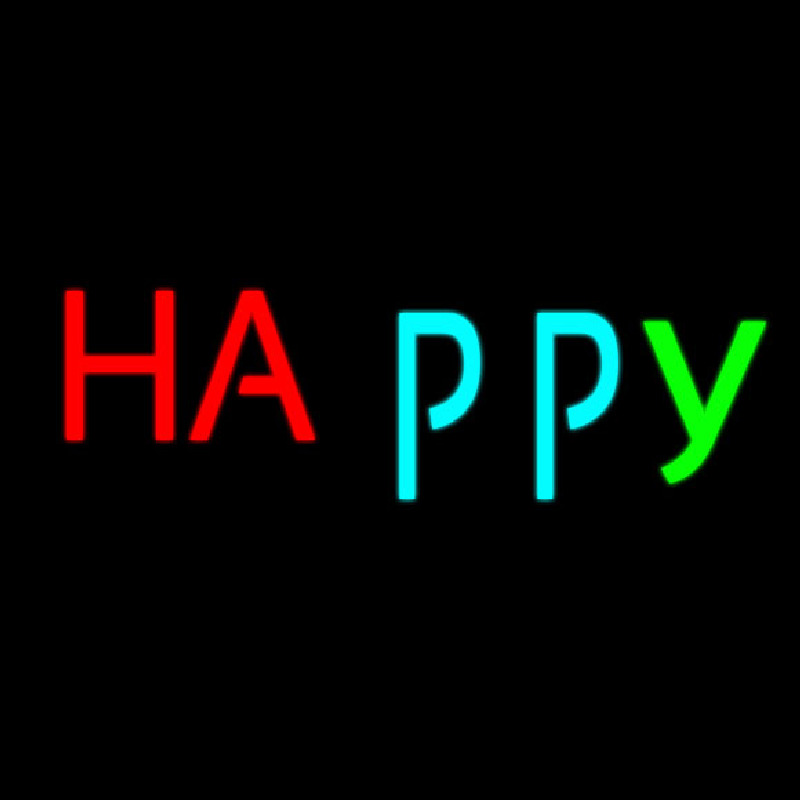 Happy Neon Sign