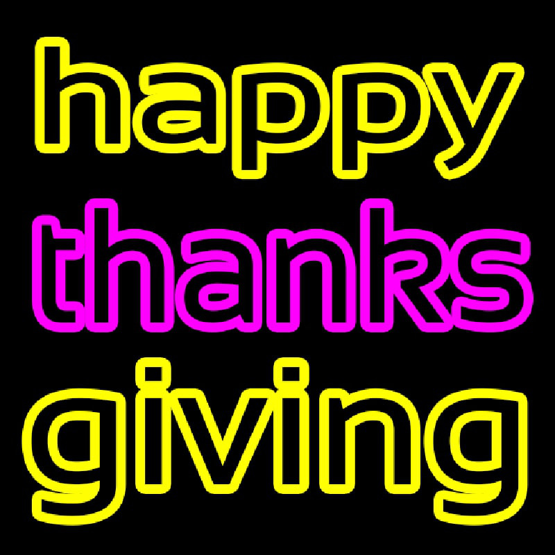 Happy Thanksgiving 1 Neon Sign