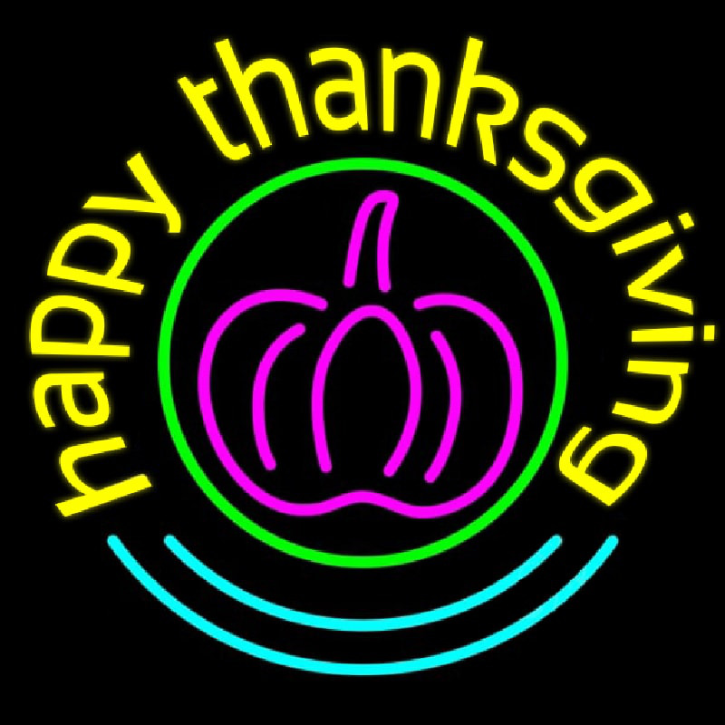 Happy Thanksgiving 2 Neon Sign