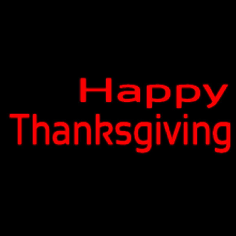 Happy Thanksgiving 2 Neon Sign