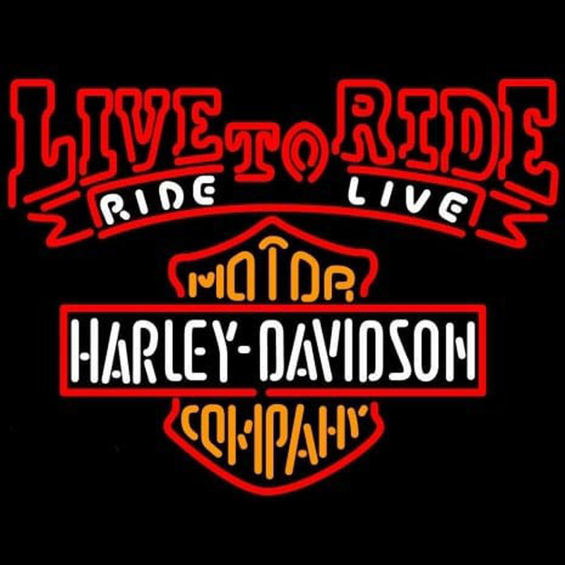 Harley Davidson Live To Ride Ride To Live Neon Sign