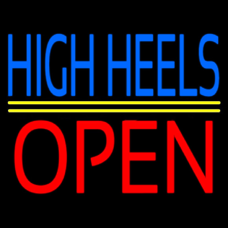 High Heels Open With Line Neon Sign