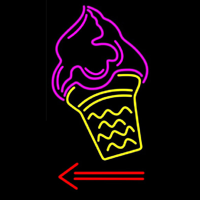 Ice Cream Cone Neon Sign