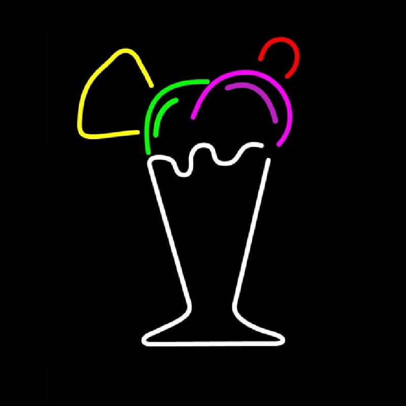 Ice Cream Glass Neon Sign