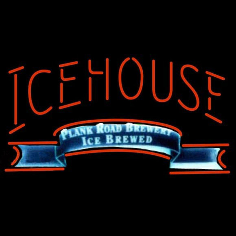 Icehouse Plank Road Brewery Red Beer Sign Neon Sign