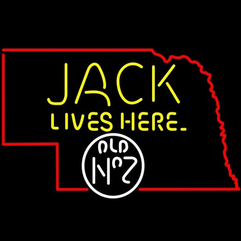 Jack Lives Here Nebraska Neon Sign