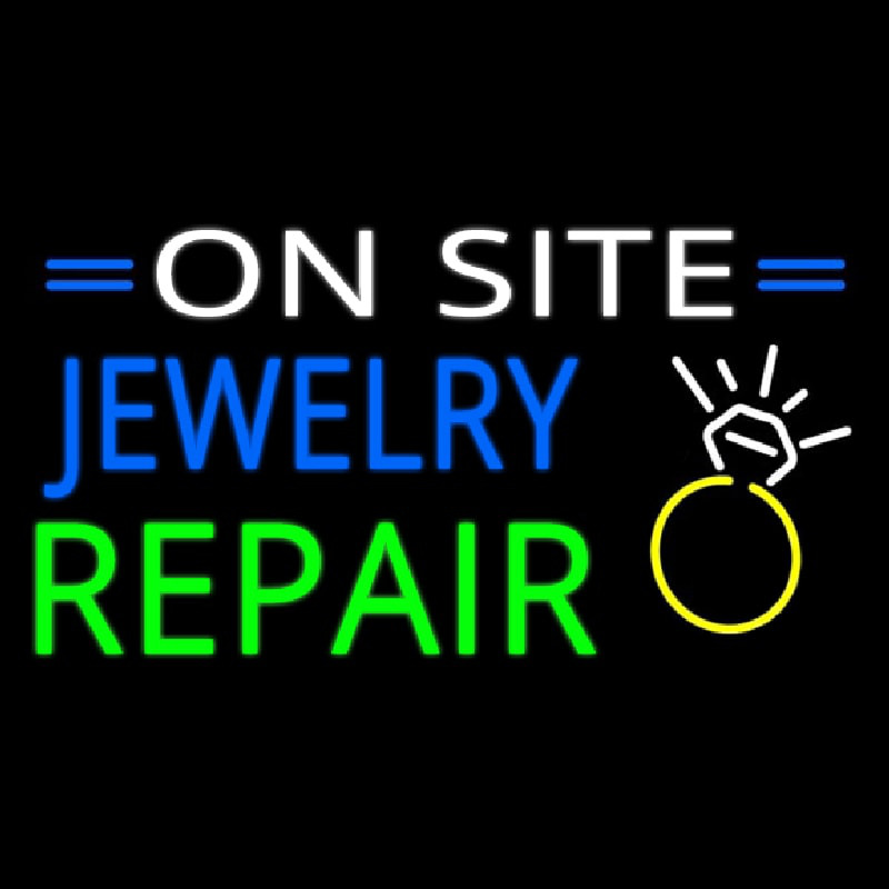 Jewelry Repair On Site Neon Sign
