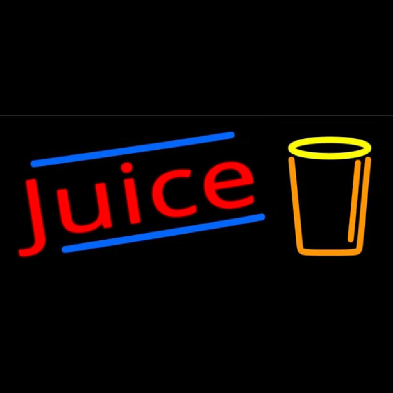 Juice With Glass Neon Sign