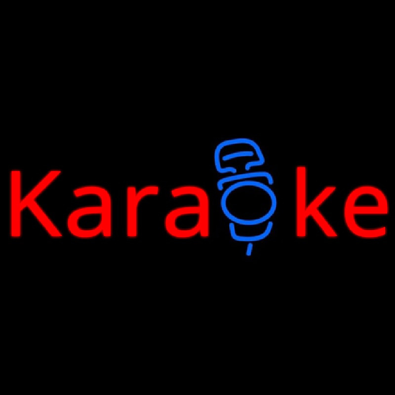 Karaoke Mike Neon Sign