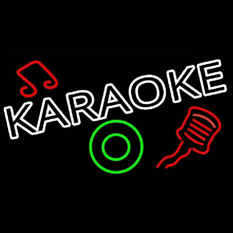 Karaoke With Mic Neon Sign