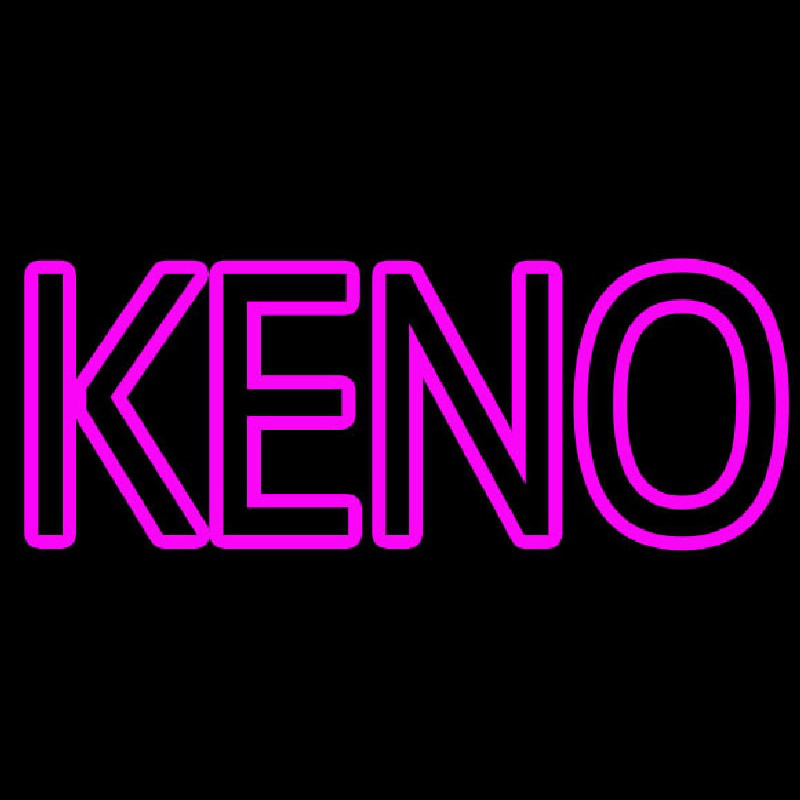 Keno With Outline Neon Sign