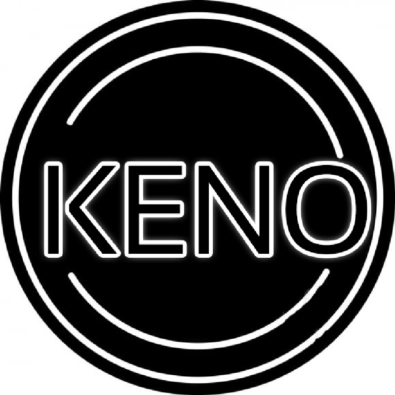 Keno With Oval Border Neon Sign