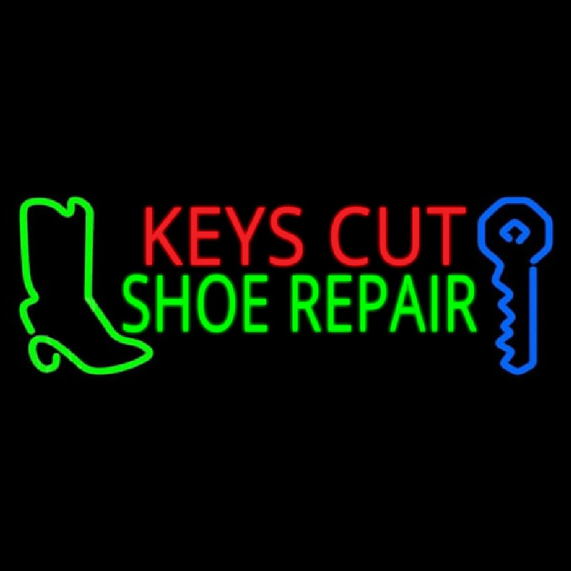 Keys Cut Shoe Repair Neon Sign