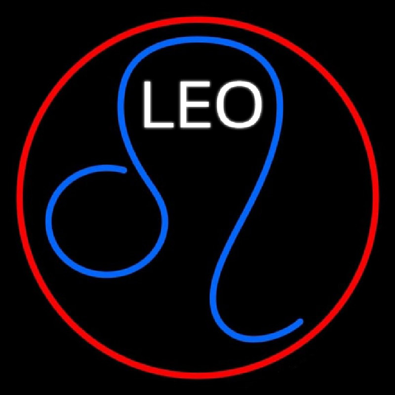 Leo Zodiac Neon Sign