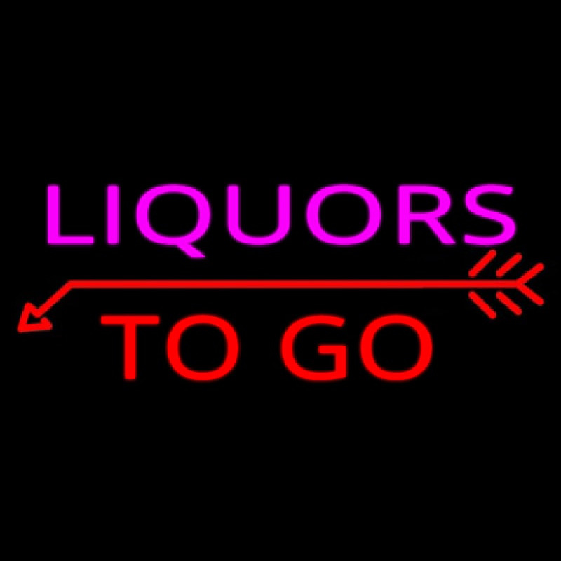 Liquors To Go Neon Sign