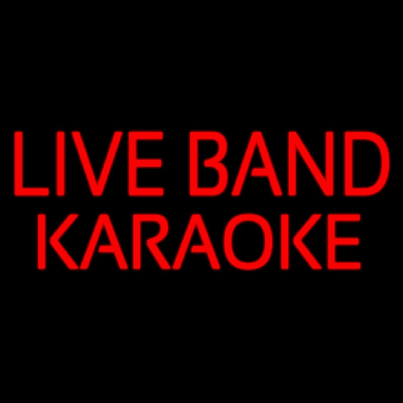 Live Band Karaoke Neon Sign