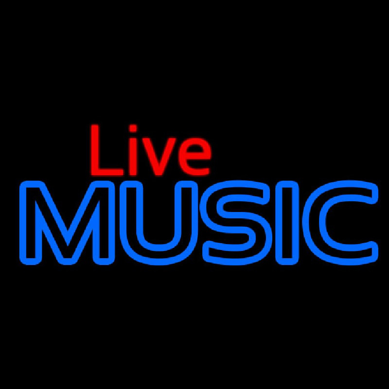 Live Music Blue 1 Neon Sign