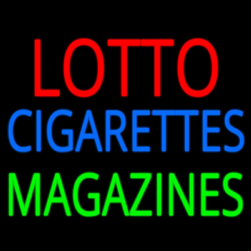 Lotto Cigarettes Magazines Neon Sign