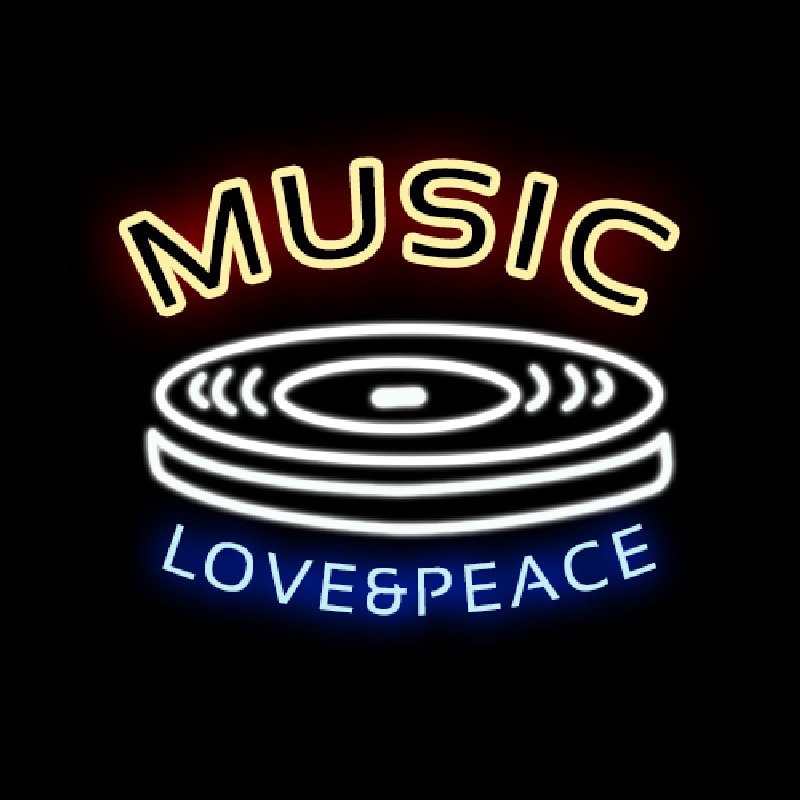 MUSIC LOVE PEACE Neon Sign