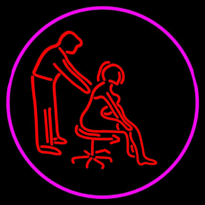 Male Female Massage Logo Neon Sign