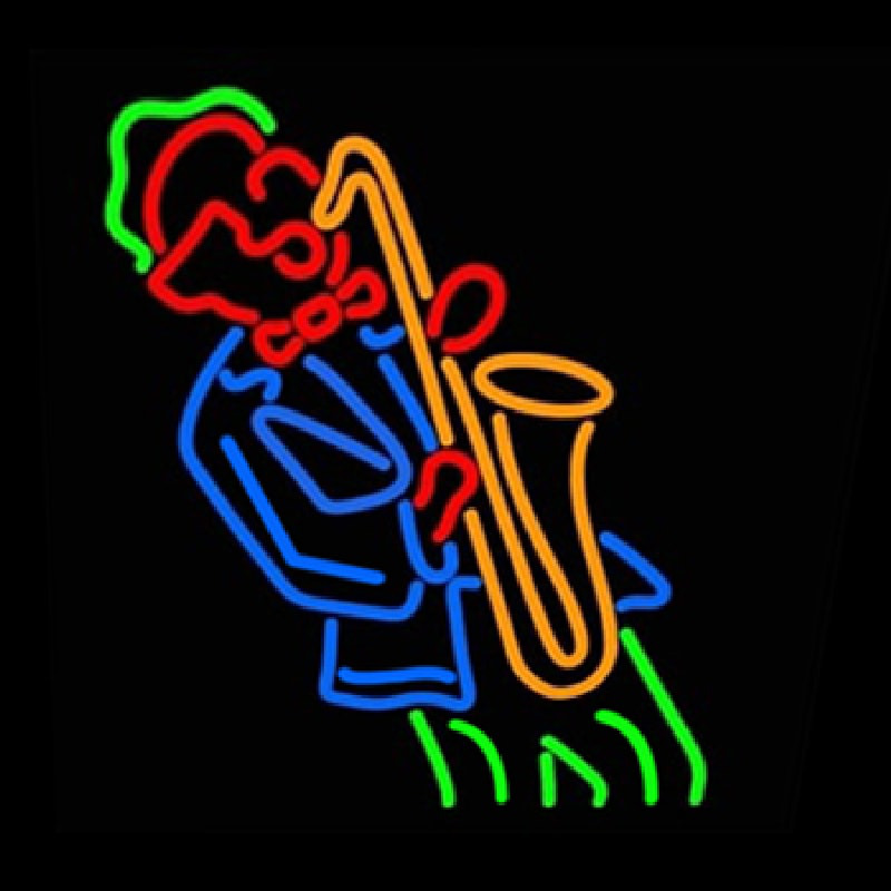 Man Playing Saxophone Neon Sign