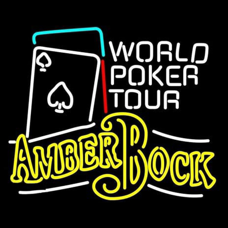 Michelob Amber Bock World Poker Tour Neon Sign