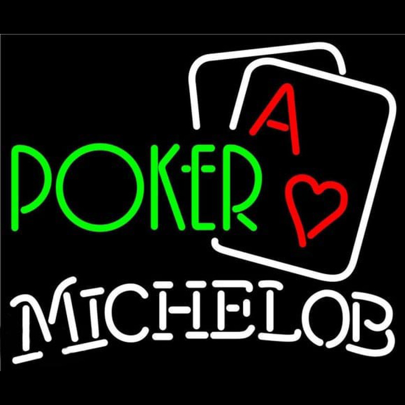 Michelob Green Poker Beer Sign Neon Sign