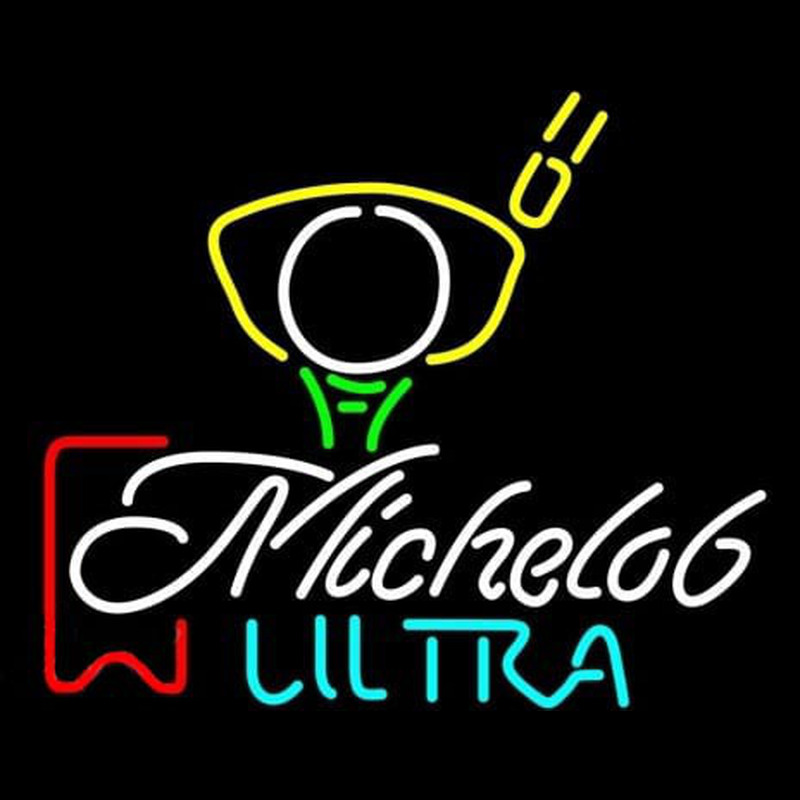 Michelob Ultra Red Ribbon PGA Golf Neon Sign
