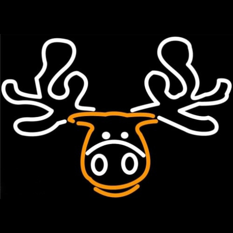 Moose Head Logo Neon Sign