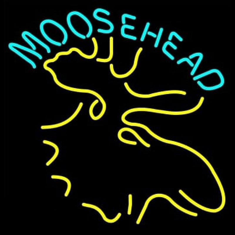 Moose Head Logo Neon Sign