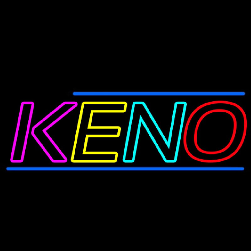 Multi Color Keno Border 3 Neon Sign