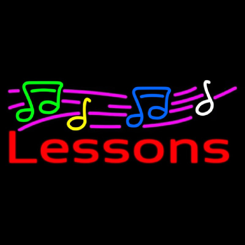 Music Lessons 1 Neon Sign