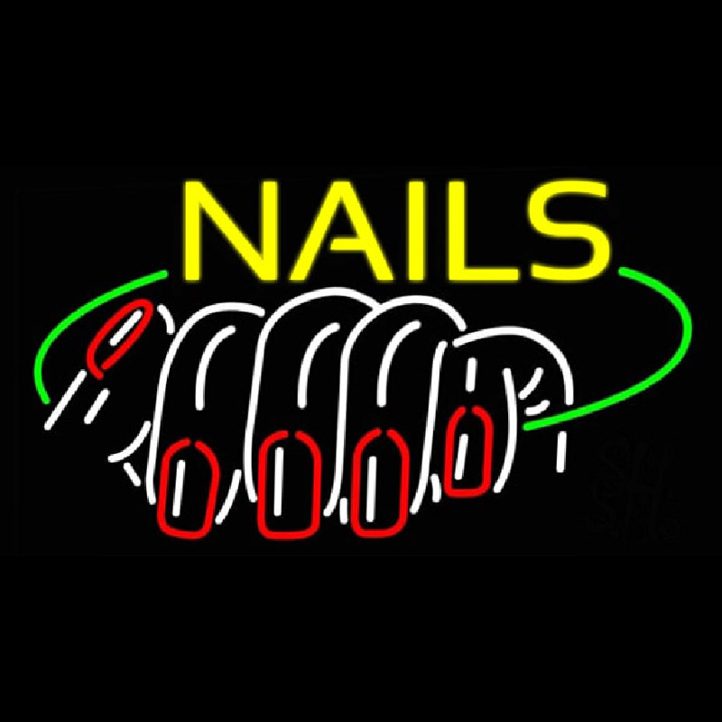 Nails Logo Neon Sign