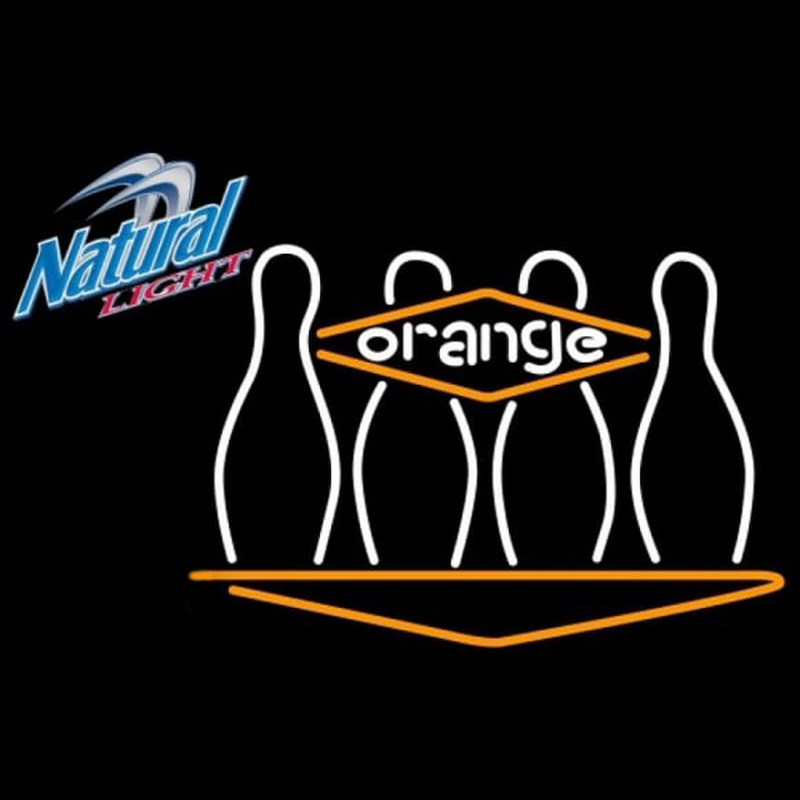 Natural Light Bowling Orange Beer Sign Neon Sign