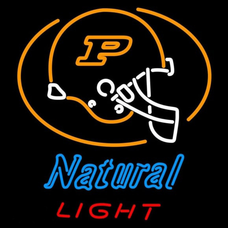 Natural Light Purdue University Boilermakers Helmet Beer Sign Neon Sign