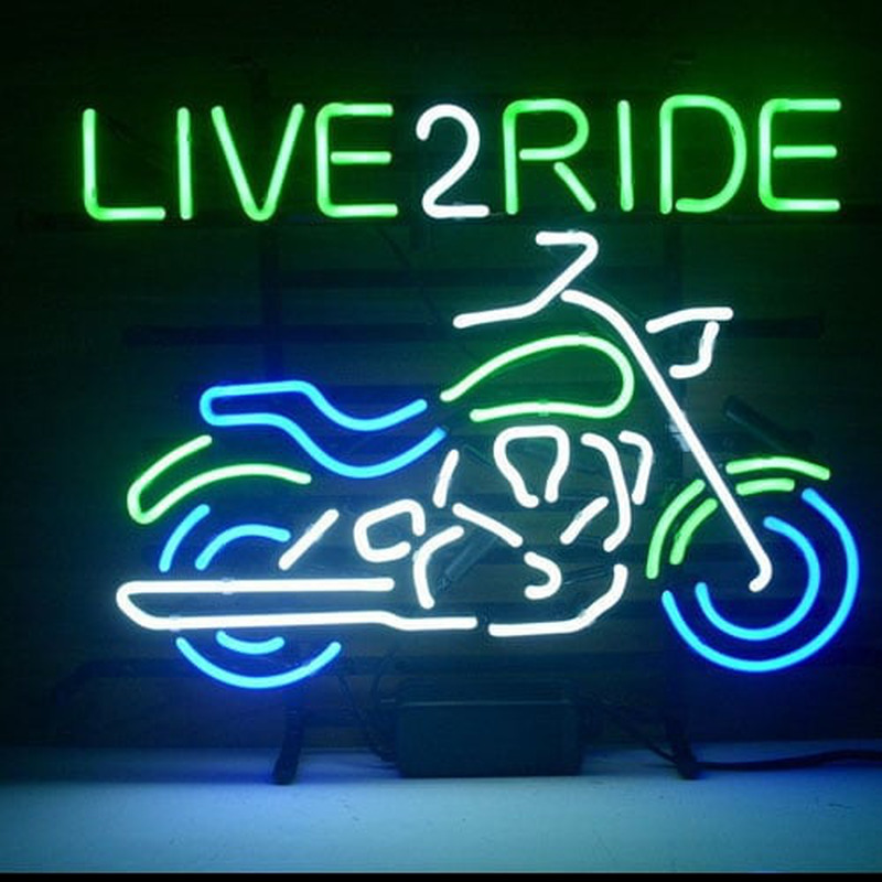 New Harley Motorcycle Love 2 Ride Ride Em Hard Neon Sign