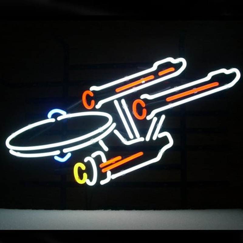 New Star Trek Enterprise Space Ship Neon Sign