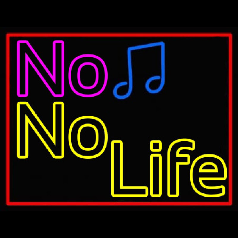 No Life No Music  Neon Sign