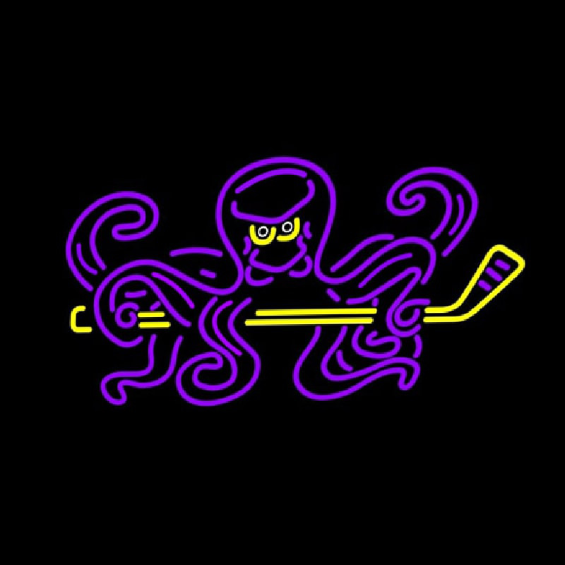 Octopus Hockey Neon Sign