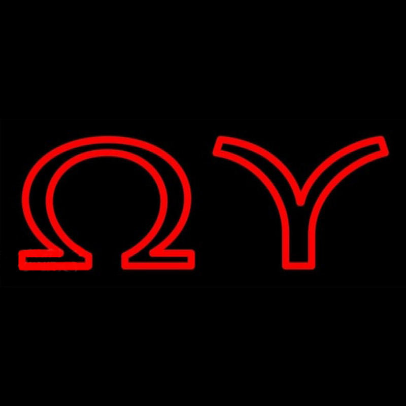 Omega Upsilon Neon Sign