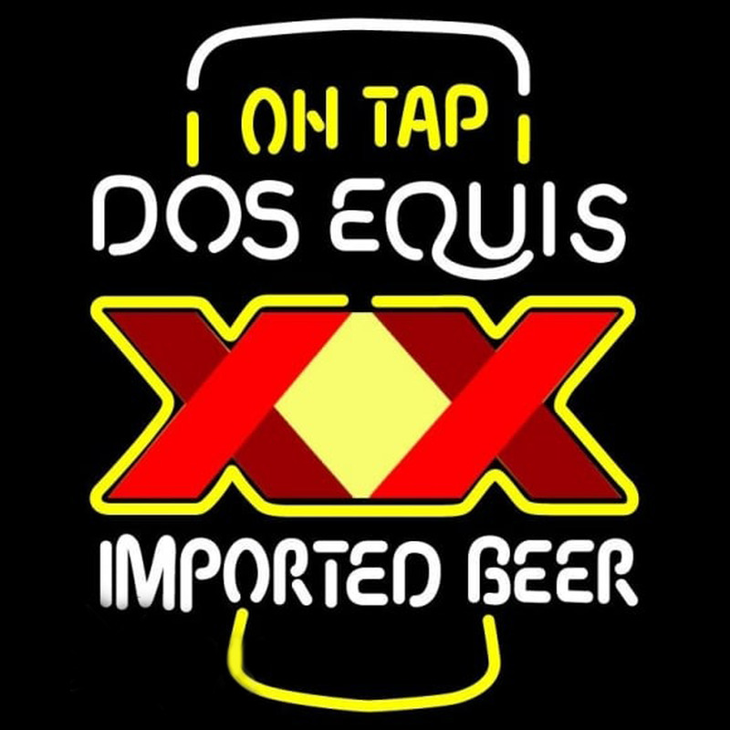 On Tap Dos Equis Beer Sign Neon Sign