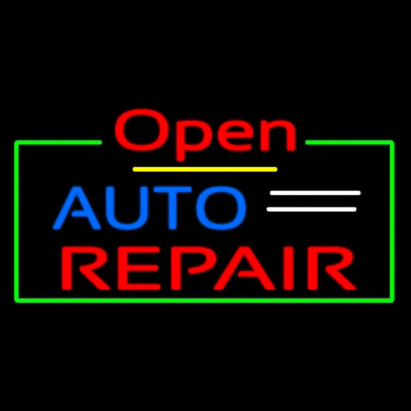 Open Auto Repair Neon Sign