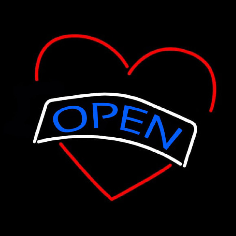 Open Heart Neon Sign