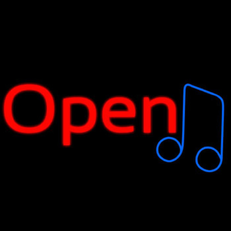 Open Music Neon Sign