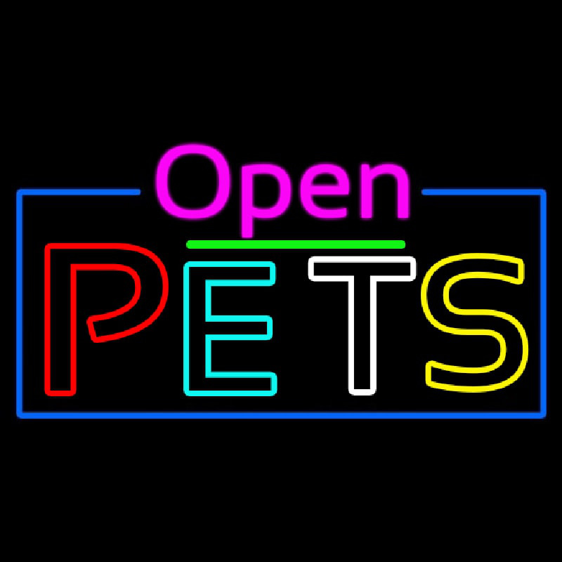 Open Pets Neon Sign