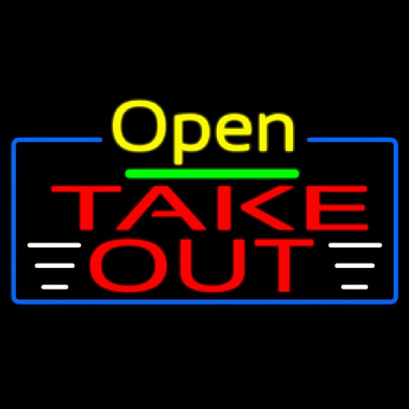 Open Take Out Neon Sign