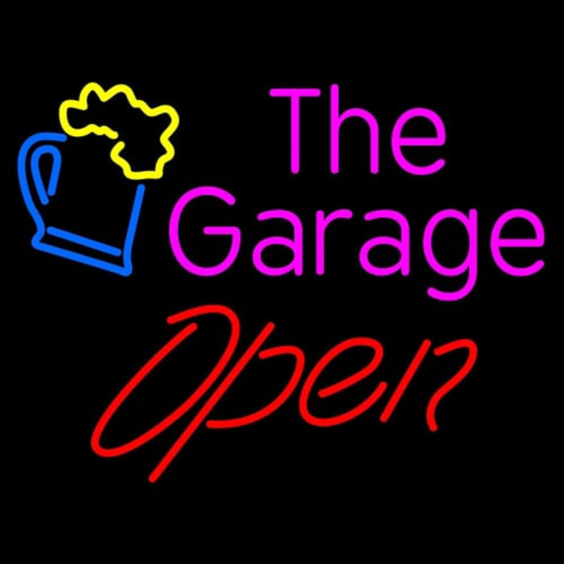 Open The Garage Neon Sign