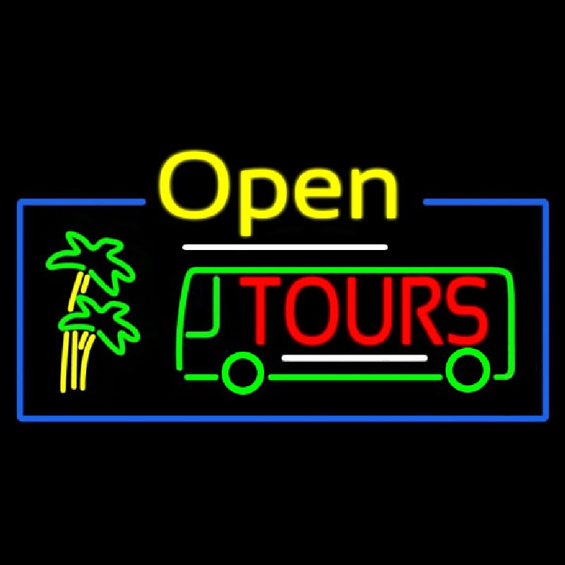 Open Tours Neon Sign